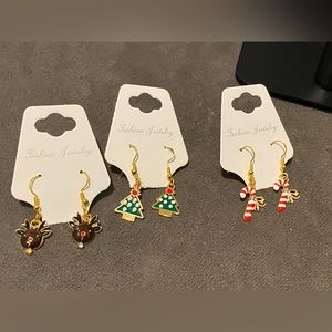 Reindeer Candy tree earrings cute fashion jewelry Christmas holiday woman New